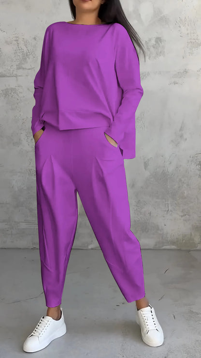 Dames shirt en broek set – Lange mouwen casual outfit voor elke gelegenheid