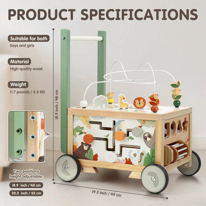 Houten Baby Duwwagen Verstelbaar