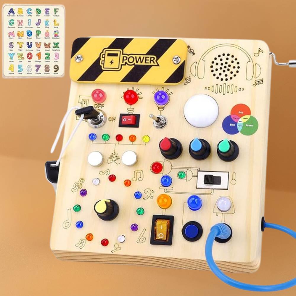 Houten Peutervoel Drukbord Speelgoed Montessori