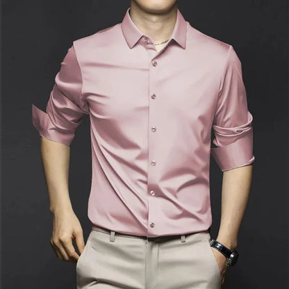 Langarmshirt voor Heren – Kraag T-shirt van Katoen, Casual en Comfortabel