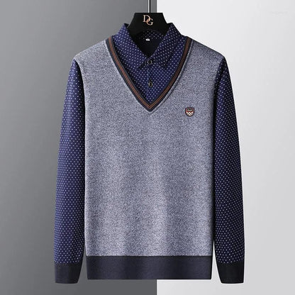 Heren Polo trui – Stijlvolle gebreide trui voor mannen in katoen en casual design