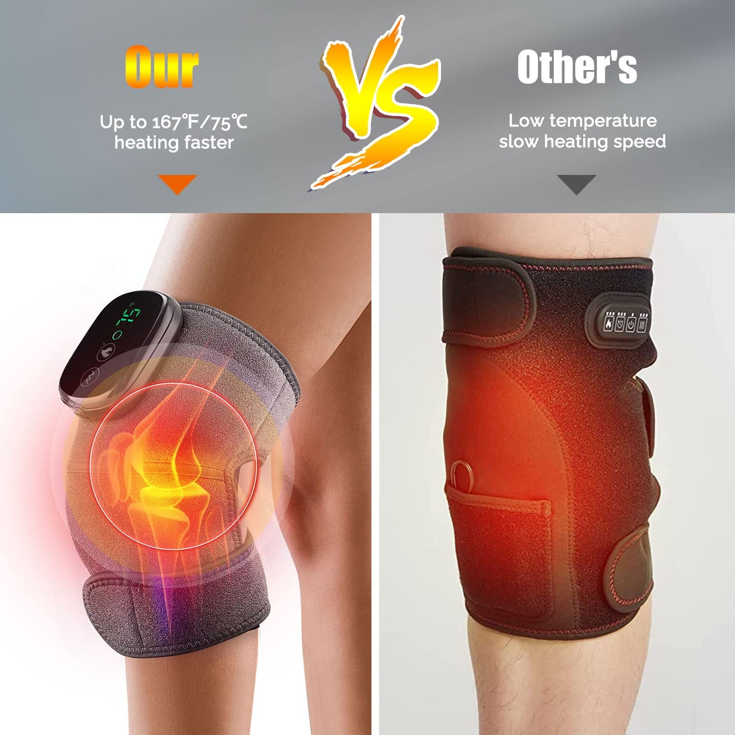 Verwarmde Knie Massager 3-in-1 Therapieapparaat