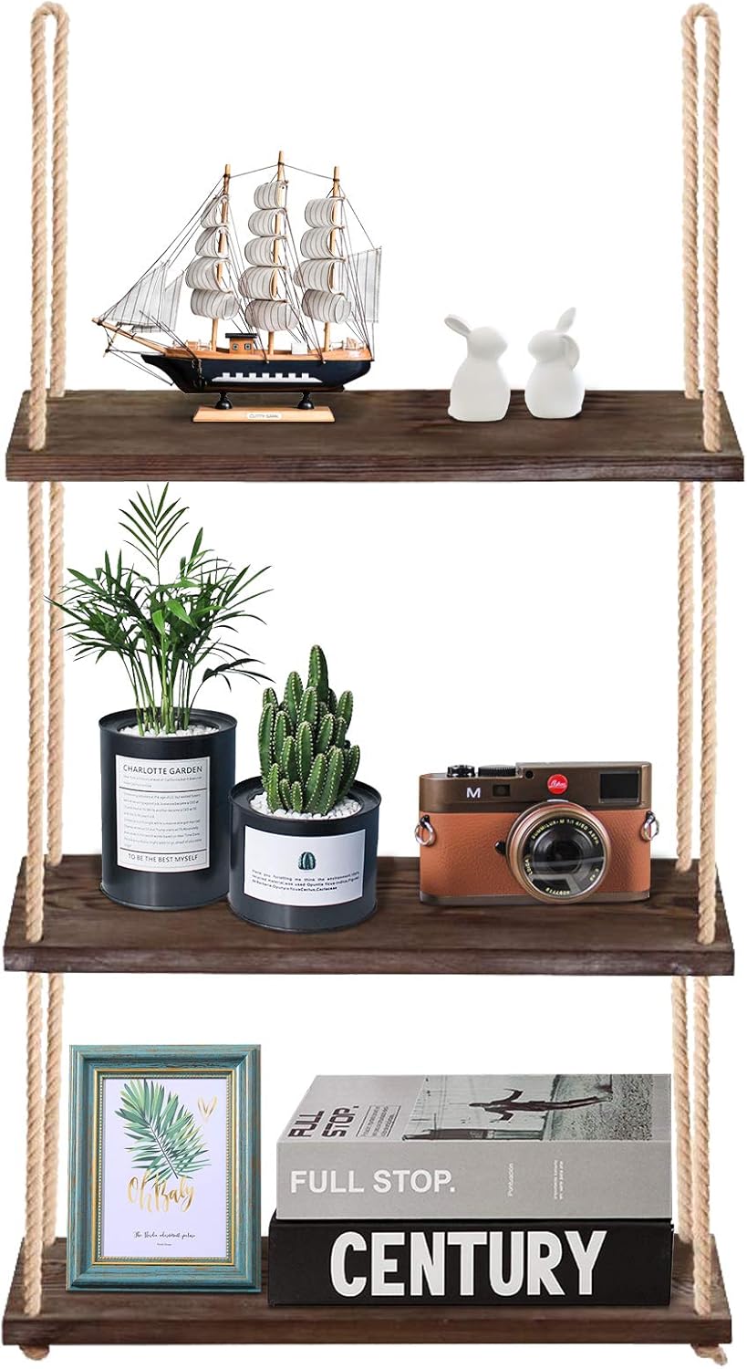 Wandplank 3-laags Hangend voor Planten Decoratie Binnen