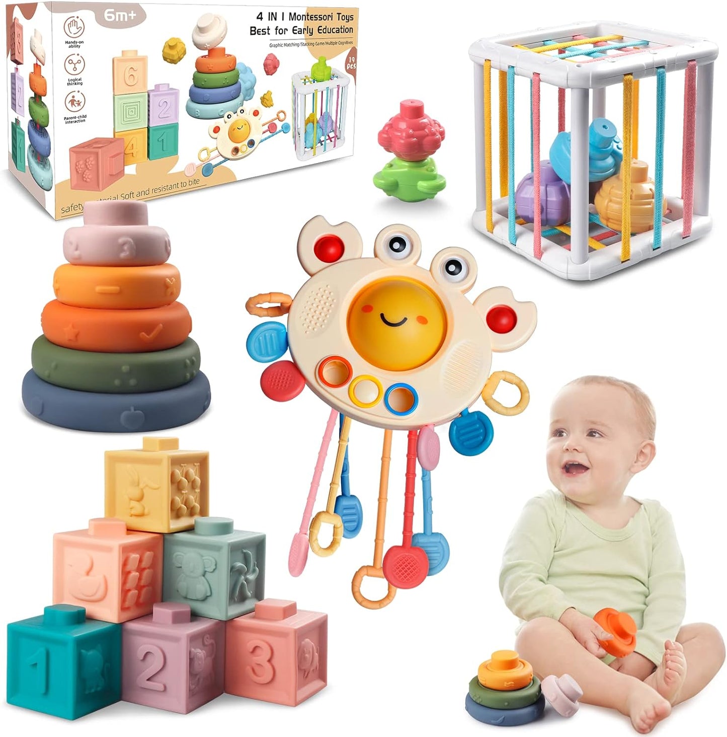 Montessori Sensorisch Speelgoed Set voor Baby's