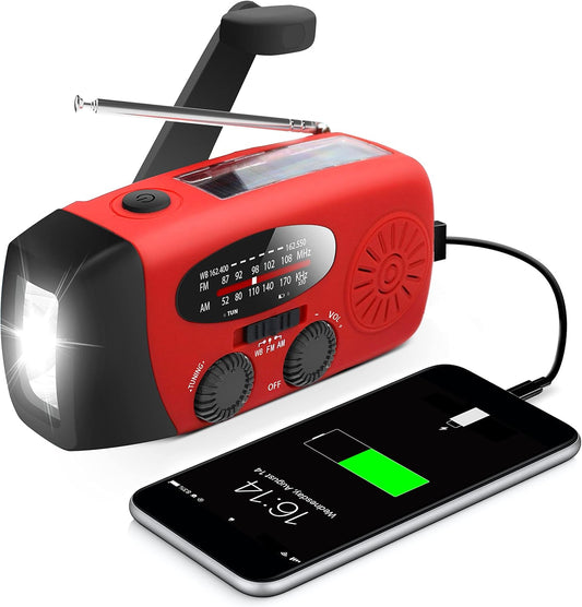 Handcrank Radio LED Zaklamp AM FM NOAA Weer Radio