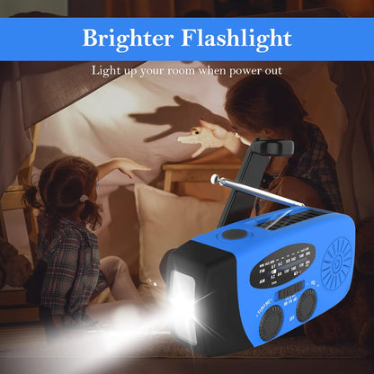 Handcrank Radio LED Zaklamp AM FM NOAA Weer Radio