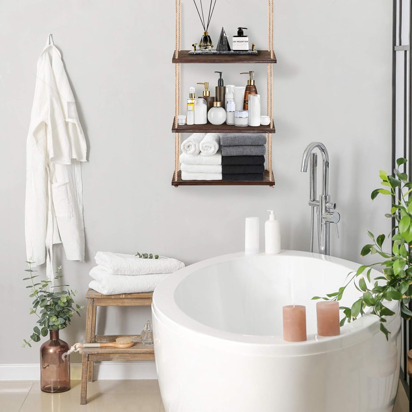 Wandplank 3-laags Hangend voor Planten Decoratie Binnen