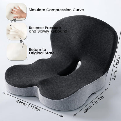 Ergonomisch Geheugenfoam Rug- en Zitkussen met Lendensteun
