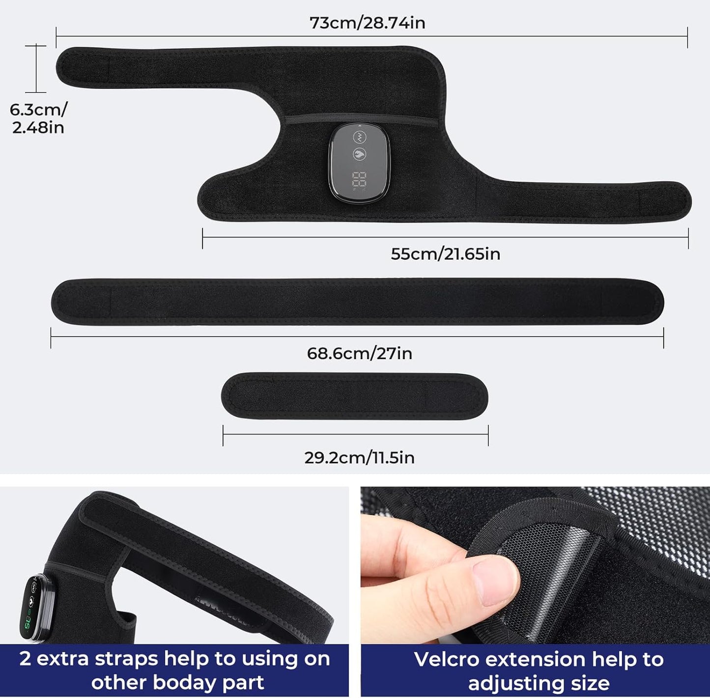 3-in-1 Thermische Ondersteuningspad Schouder Elleboog Knie