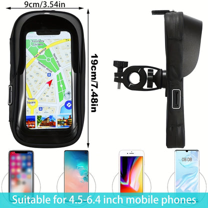 Fiets en Motor Telefoonhouder Handvat Tas 360° Draaioptie Waterdicht
