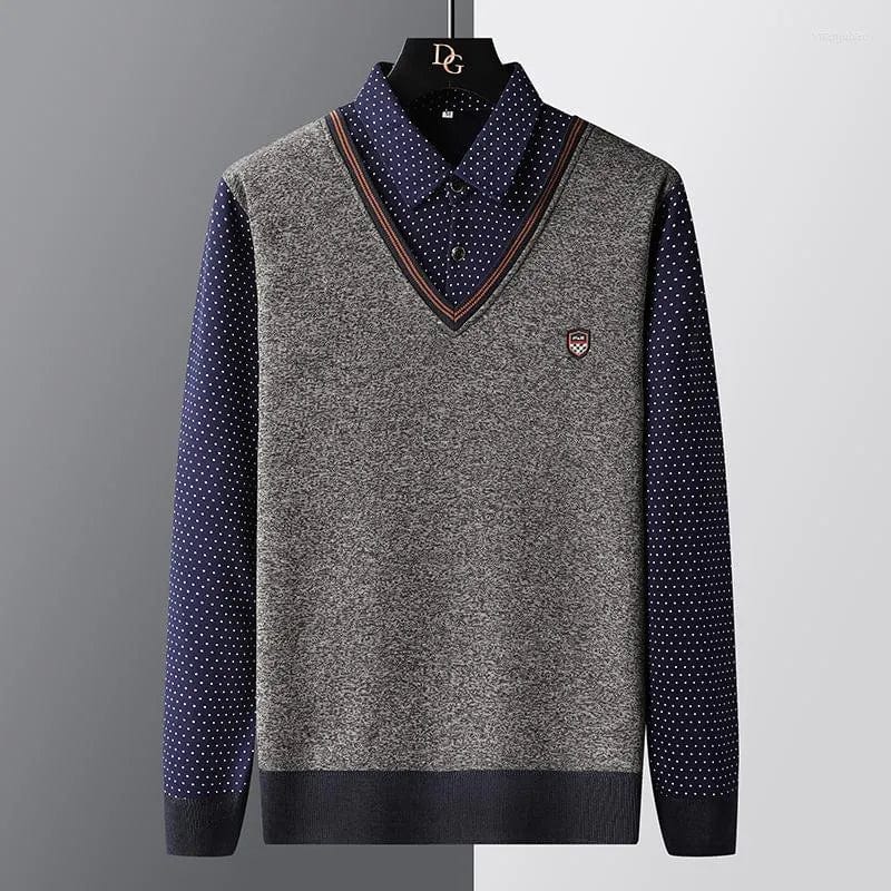 Heren Polo trui – Stijlvolle gebreide trui voor mannen in katoen en casual design