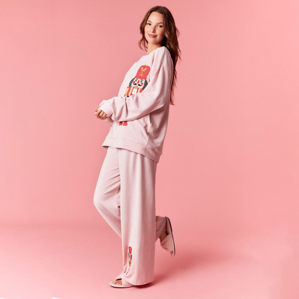 Dames Pyjama Set Pullover en Broek Kerst
