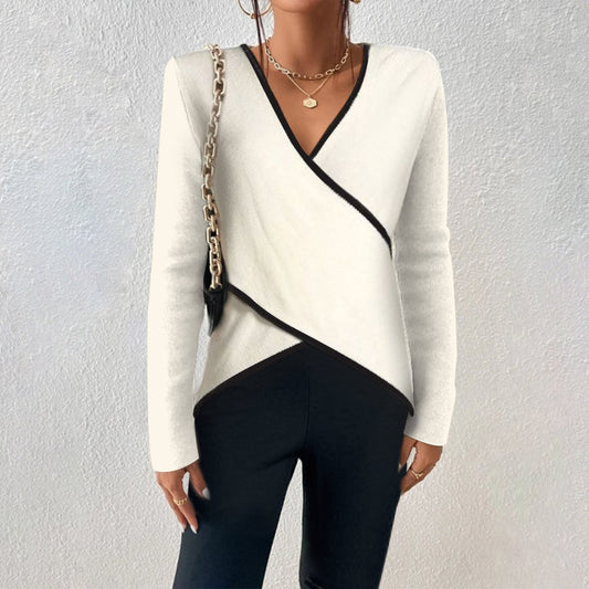 Luxe V-hals Trui Dames – Elegante Trui van Hoogwaardige Materialen voor Koud Weer