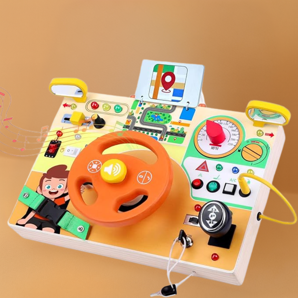 Houten Peutervoel Drukbord Speelgoed Montessori