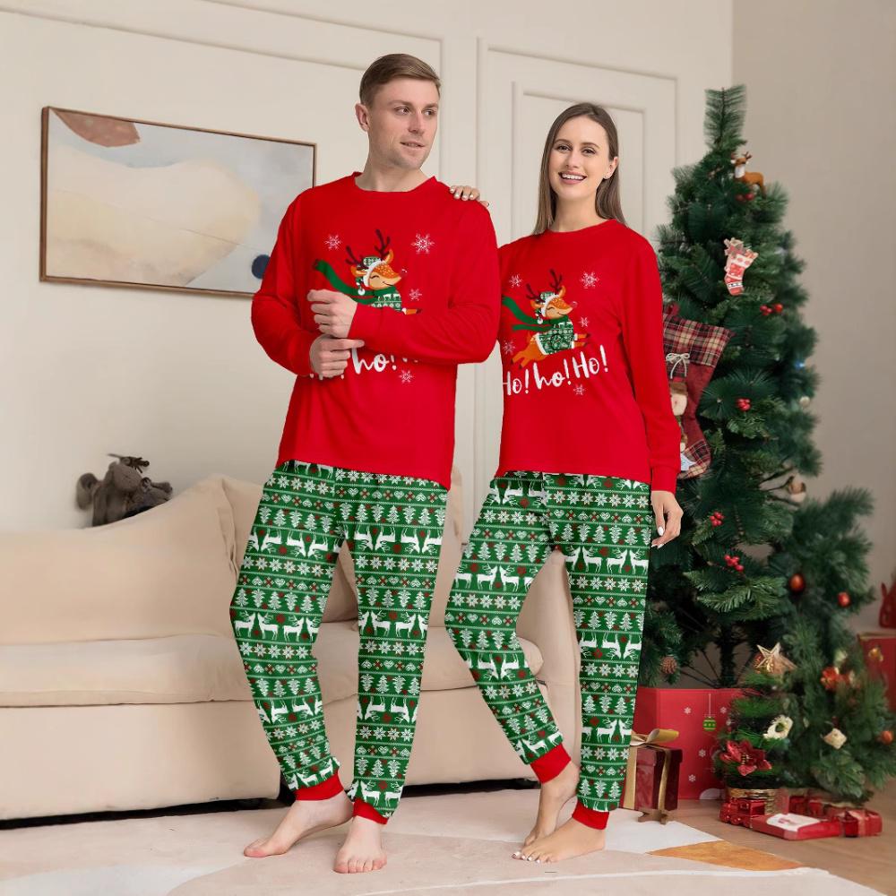 Familie Kerst Pyjama's Tops Broeken Jammies Kinderen Volwassenen