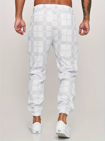 Joggingbroek Heren – Geruite Sportbroek van Katoen met Comfortabele Pasvorm