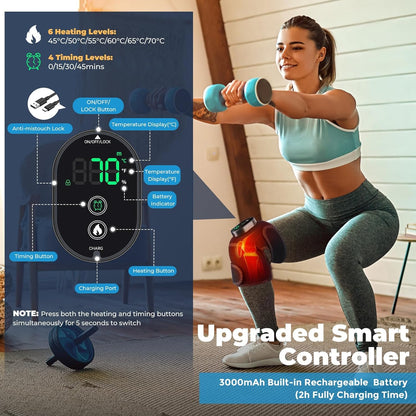 Draadloze Oplaadbare Kniewarmte Therapie Wrap