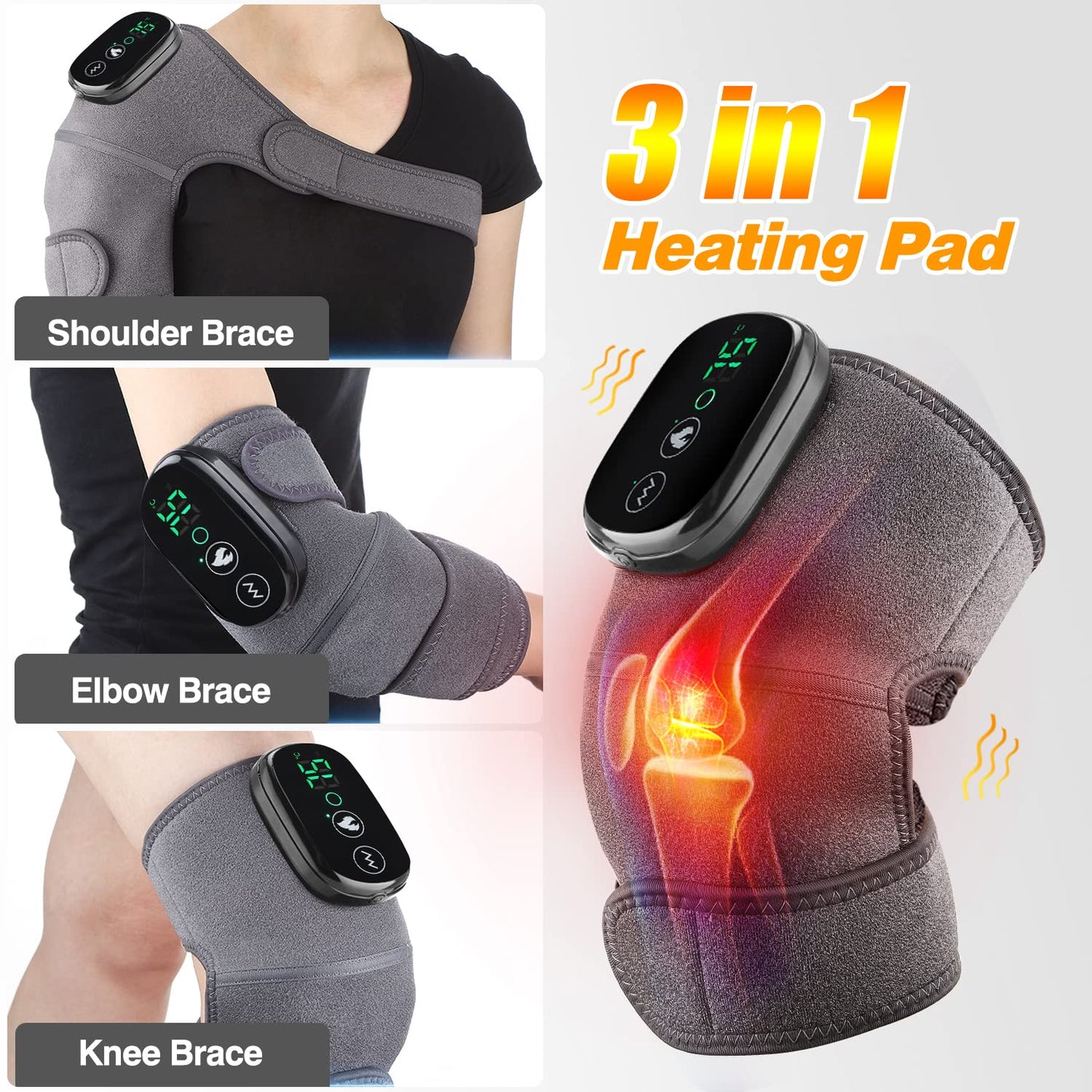 Verwarmde Knie Massager 3-in-1 Therapieapparaat