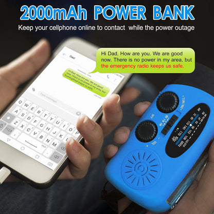Handcrank Radio LED Zaklamp AM FM NOAA Weer Radio