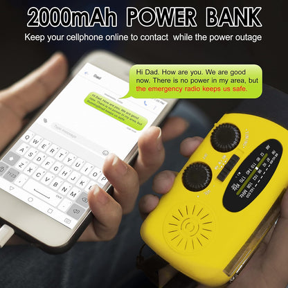 Handcrank Radio LED Zaklamp AM FM NOAA Weer Radio