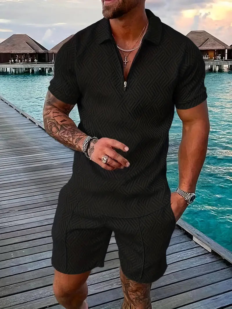 Poloshirt en Shorts voor Heren - Comfortabele Kleding voor Zomer en Vrije Tijd