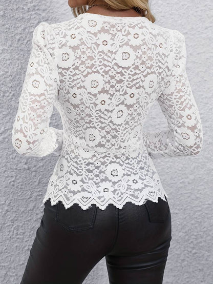 Langarmtop dames – V-hals top met lange mouwen, casual en stijlvol