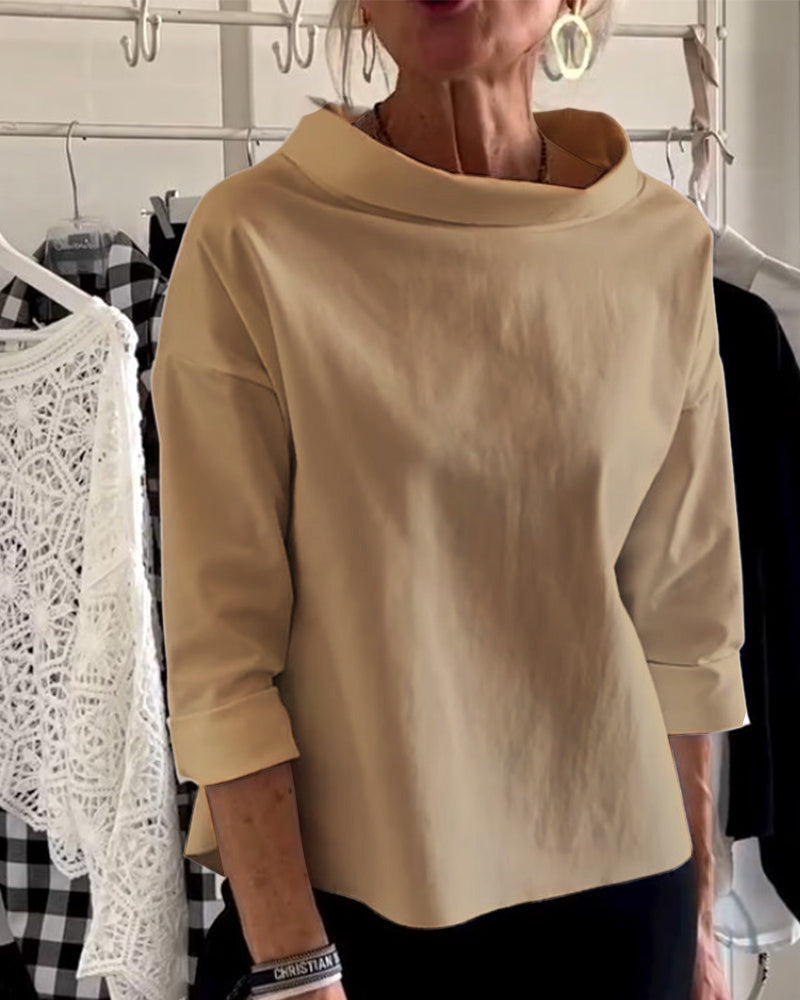 Dames Ronde Hals Top – Stijlvolle T-shirt met Korte Mouwen en Comfortabele Pasvorm
