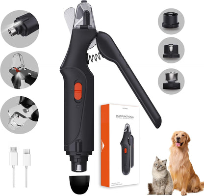 Hond Nagelknipper Trimmer USB Oplaadbaar LED Licht