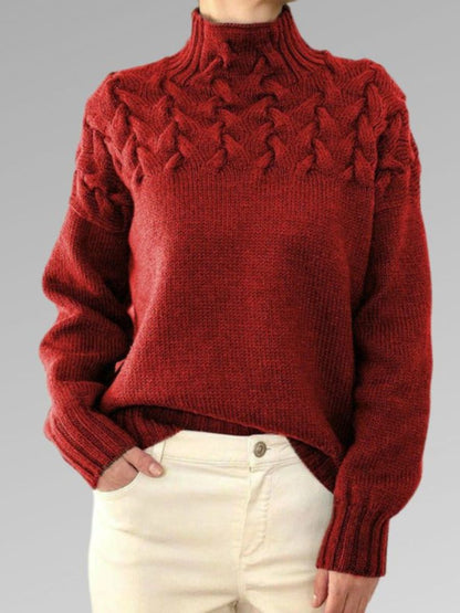 Trui voor dames – Elegante gebreide trui met lange mouwen en zachte stof