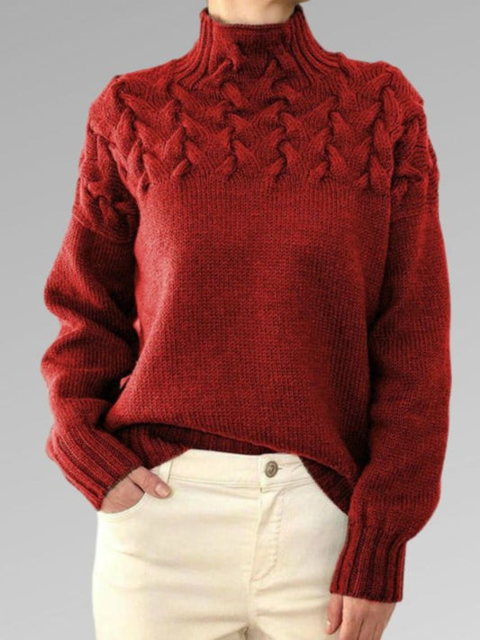 Trui voor dames – Elegante gebreide trui met lange mouwen en zachte stof