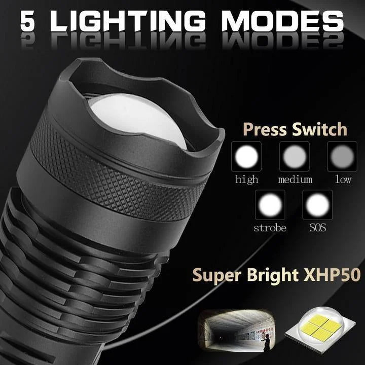 90000 Lumen Zaklamp XHP50.2 Krachtige LED Zaklamp