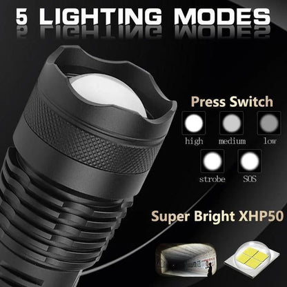90000 Lumen Zaklamp XHP50.2 Krachtige LED Zaklamp