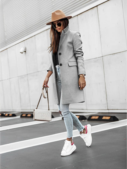 Trenchcoat dames – Modieuze lange trenchcoat van hoogwaardig materiaal voor elke gelegenheid