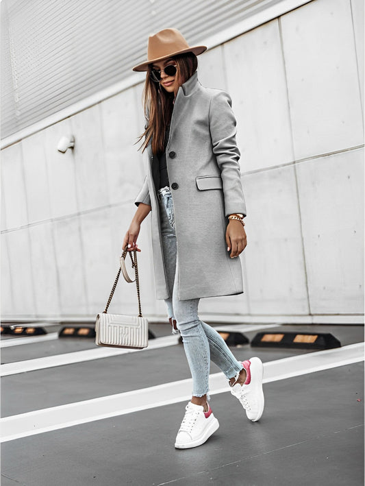 Trenchcoat dames – Modieuze lange trenchcoat van hoogwaardig materiaal voor elke gelegenheid