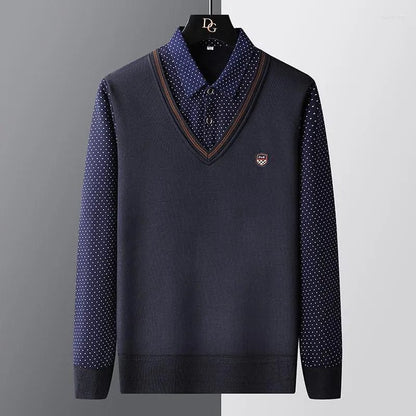 Heren Polo trui – Stijlvolle gebreide trui voor mannen in katoen en casual design