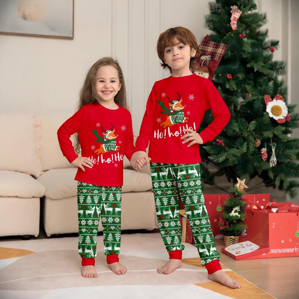 Familie Kerst Pyjama's Tops Broeken Jammies Kinderen Volwassenen