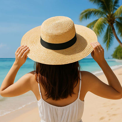 Hoed Rieten – Elegante zomerhoed voor dames met brede rand en stijlvol ontwerp
