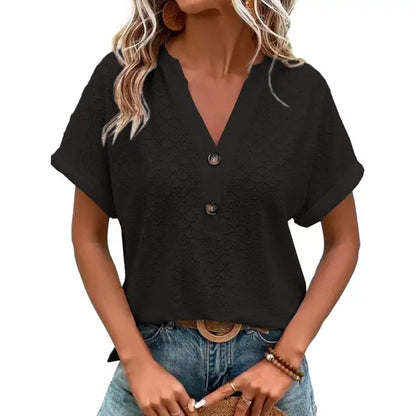 Dames V-hals Top – Elegante Blouse met Comfortabele Pasvorm voor Elke Gelegenheid