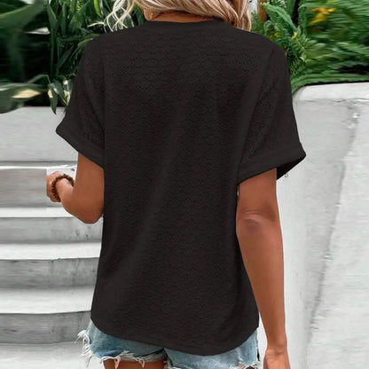 Dames V-hals Top – Elegante Blouse met Comfortabele Pasvorm voor Elke Gelegenheid