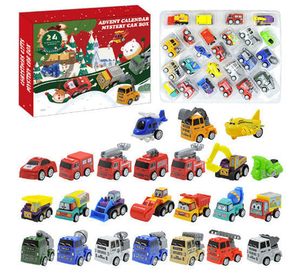 Adventskalender Kinderen 2025 Trekauto 24-delige Set