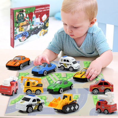 Adventskalender Kinderen 2025 Trekauto 24-delige Set
