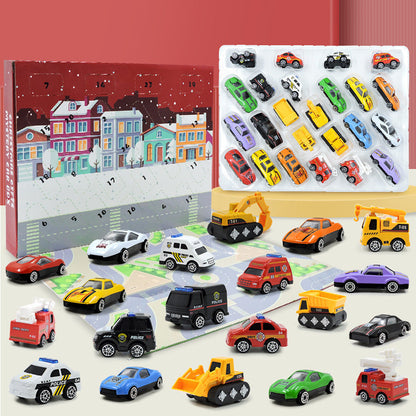 Adventskalender Kinderen 2025 Trekauto 24-delige Set