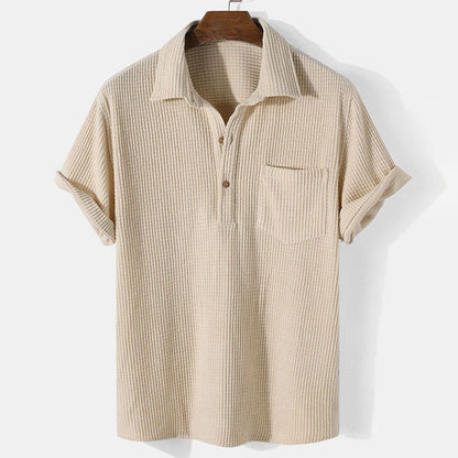 Overhemd Korte Mouwen Heren – Stijlvol Knopen Shirt van Katoen voor Casual Dagen