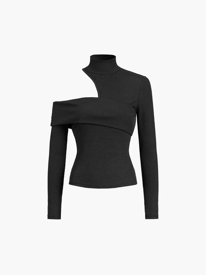 Damespullover – Schuine halslijn, comfortabele trui voor casual en feestelijk gebruik