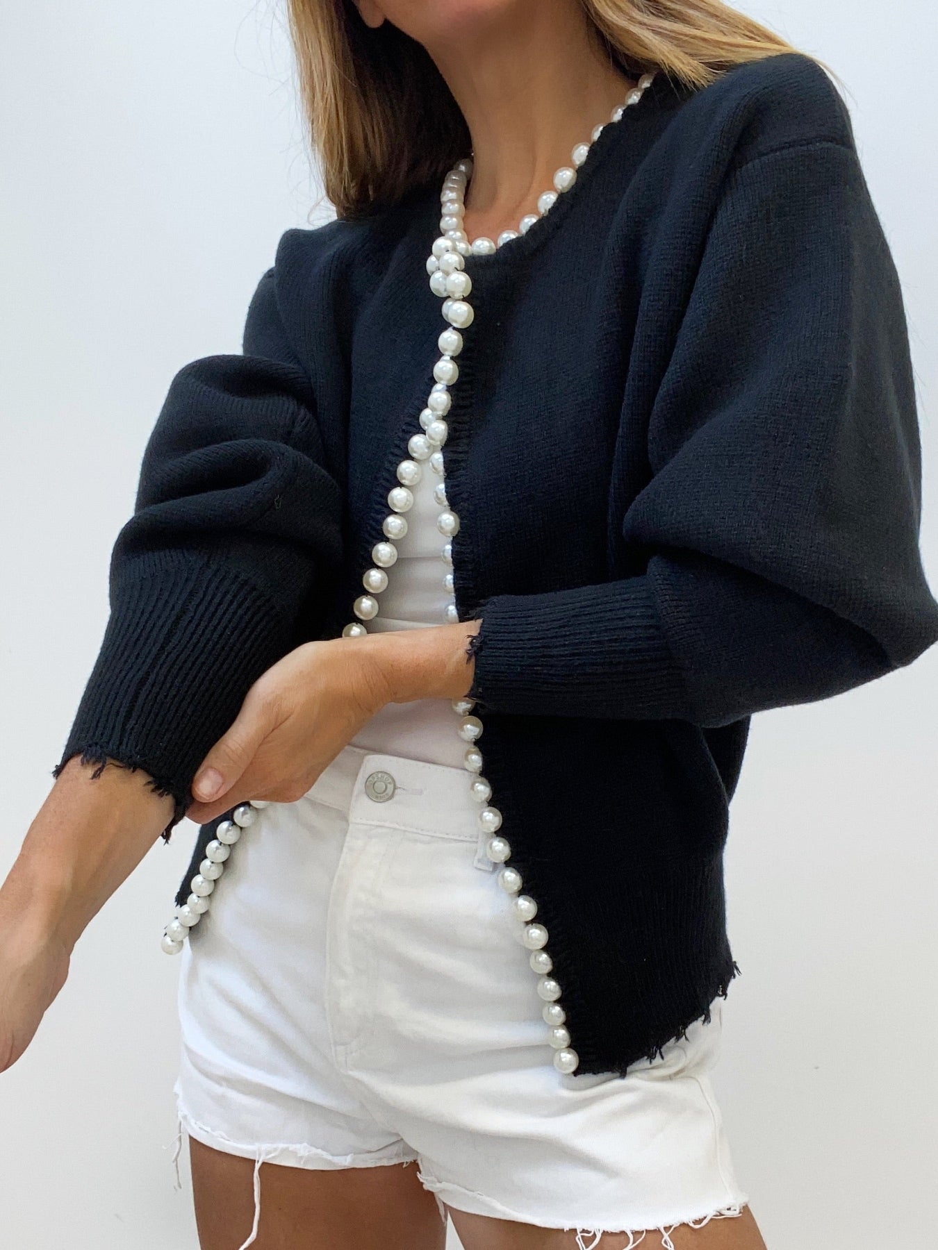 Dames Trui met Pareldetails - Elegante Trui met Parels voor Vrouwen, Mode en Comfort