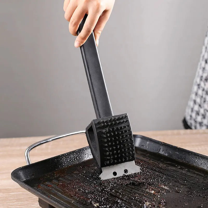 Barbecue Grillborstel met Schraper en Spons 3 in 1