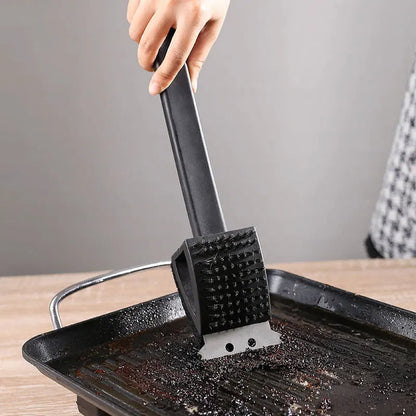 Barbecue Grillborstel met Schraper en Spons 3 in 1