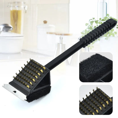 Barbecue Grillborstel met Schraper en Spons 3 in 1