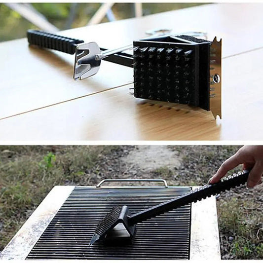 Barbecue Grillborstel met Schraper en Spons 3 in 1