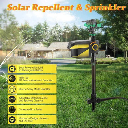Beweginggestuurd Rehabilitatie-Sproeisysteem Zonne-energie Dierafschrikmiddel